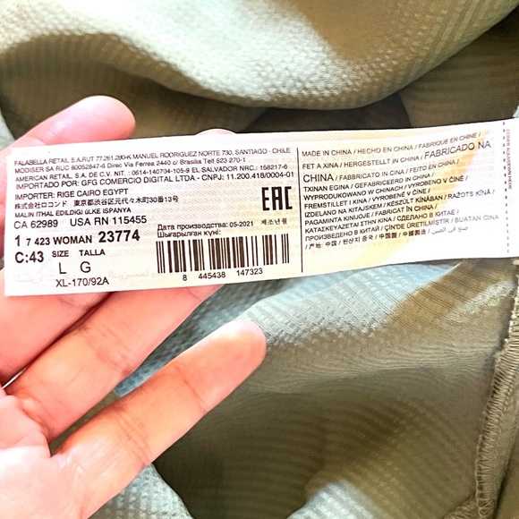 NWT,Mango MNG, Green Dress Elegant Green Satin Slip Dress,Side Splits,Size L - Picture 11 of 14